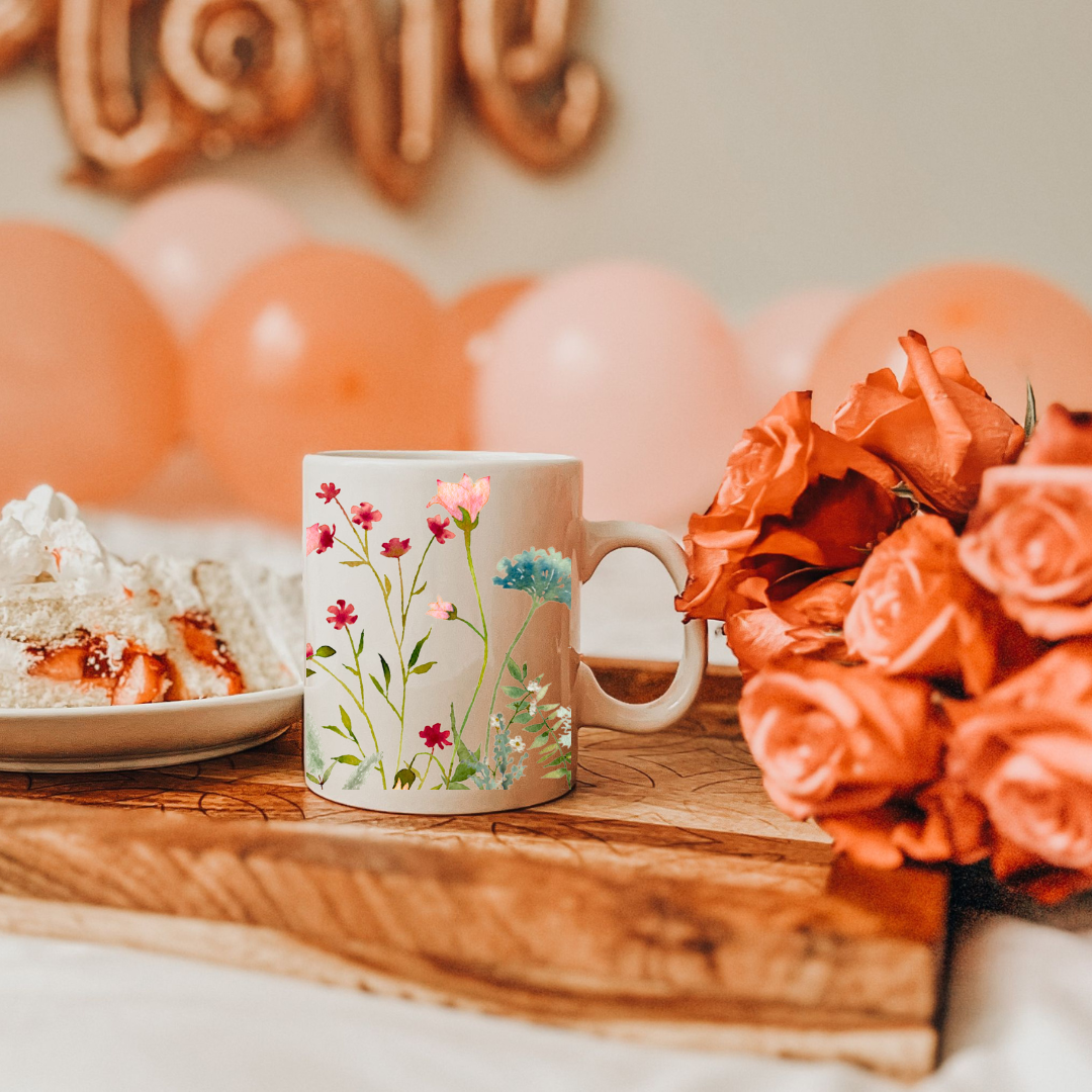 flowers mug