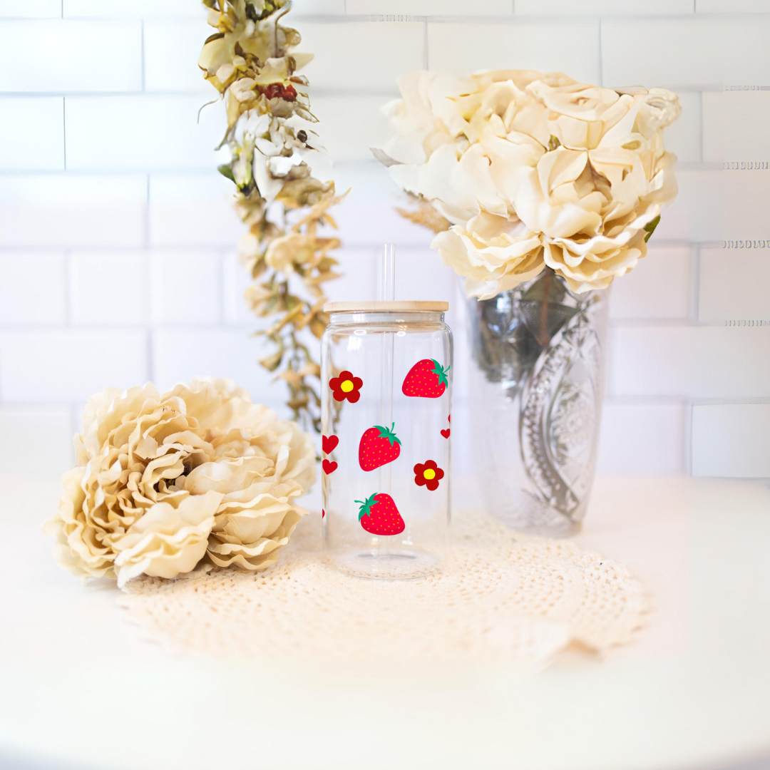 Strawberry Glass Cup