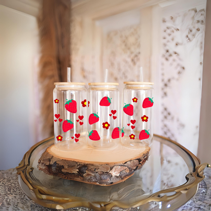 Strawberry Glass Cup