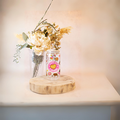 Cafecito Y Chisme Glass Cup