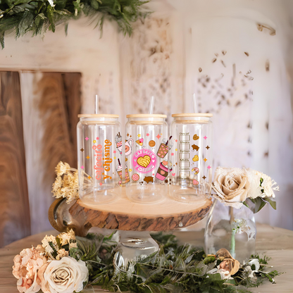 Cafecito Y Chisme Glass Cup