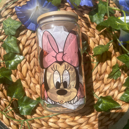 Minnie Mouse Glass Cup