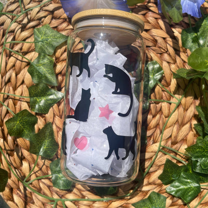 Cat Mom Glass Cup